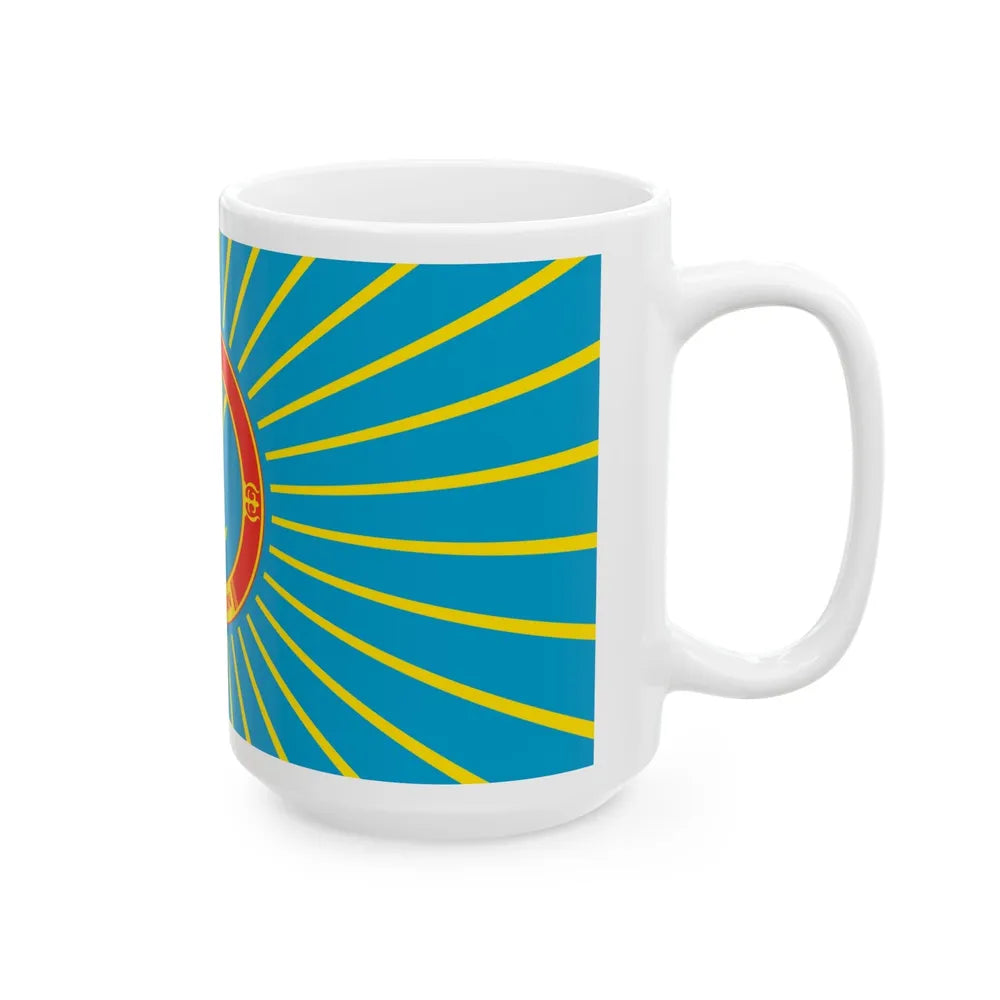 Flag of Nur Sultan Kazakhstan - White Coffee Mug-Go Mug Yourself