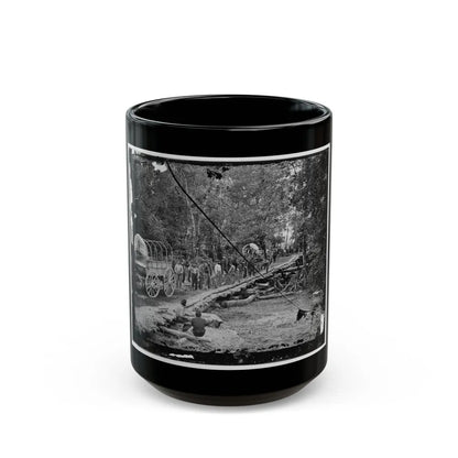 Chickahominy River, Va. Grapevine Bridge Built May 27-28, 1862, By The 5th New Hampshire Infantry Under Col. Edward E. Cross (U.S. Civil War) Black Coffee Mug-15oz-Go Mug Yourself