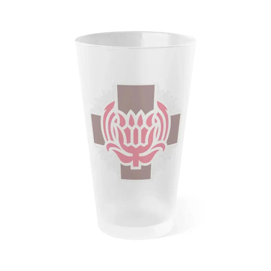 828 Evacuation Hospital (U.S. Army) Frosted Pint Glass 16oz Default Title - Go Mug Yourself