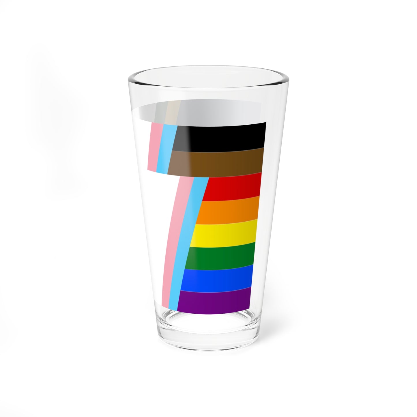 Keystone Flag Progress Pride Variant (United States) Pint Glass 16oz