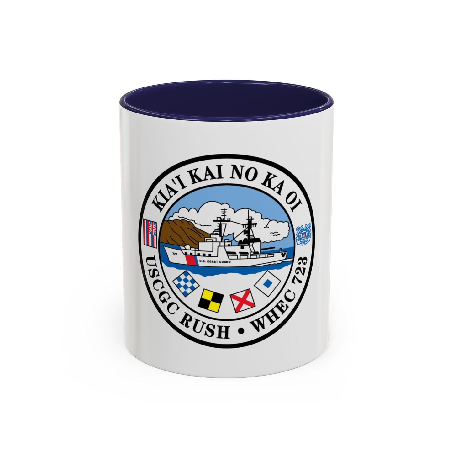 USCGC RUSH WHEC 723 (U.S. Coast Guard) Accent Coffee Mug