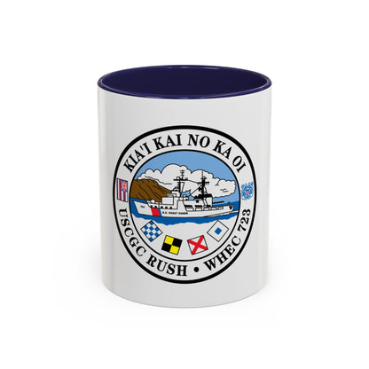 USCGC RUSH WHEC 723 (U.S. Coast Guard) Accent Coffee Mug