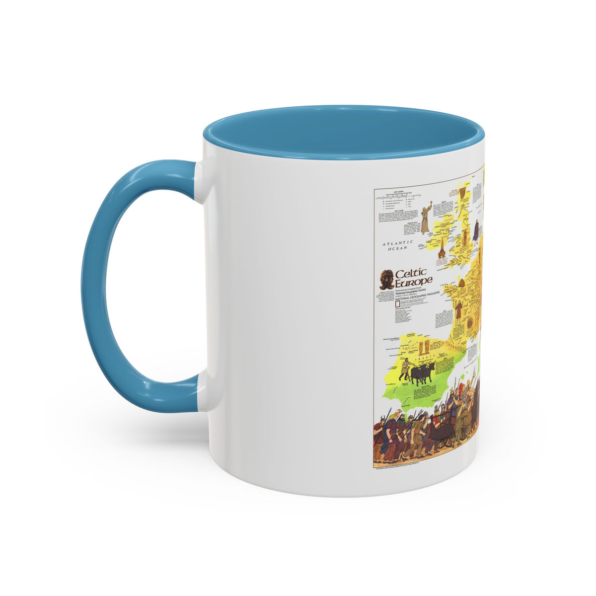 Europe - Celtic (1977) (Map) Accent Coffee Mug
