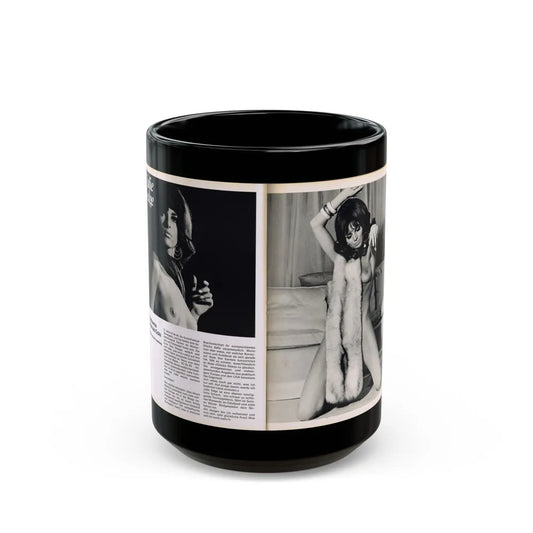 Julie Ege #178 (Vintage Female Icon) Black Coffee Mug-15oz-Go Mug Yourself