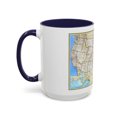 USA - The United States (1982) (Map) Accent Coffee Mug