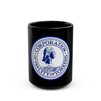 Seal of Yonkers New York - Black Coffee Mug