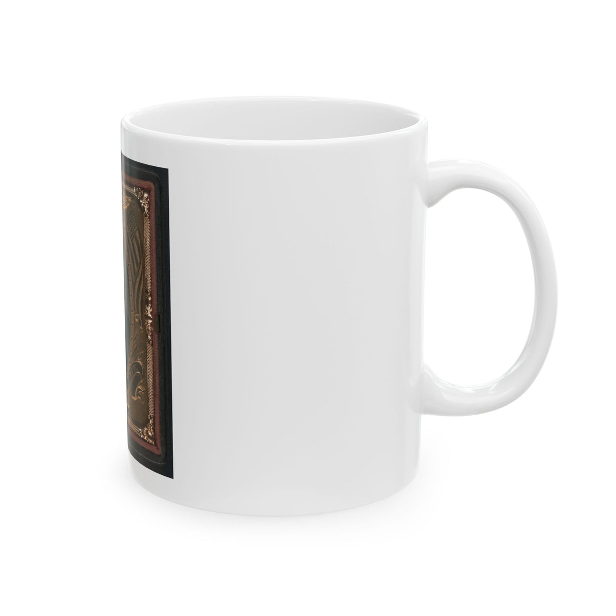 Roswell K. Bishop Of Company I, 123rd New York Infantry Regiment In Uniform With Holstered Revolver (U.S. Civil War) White Coffee Mug