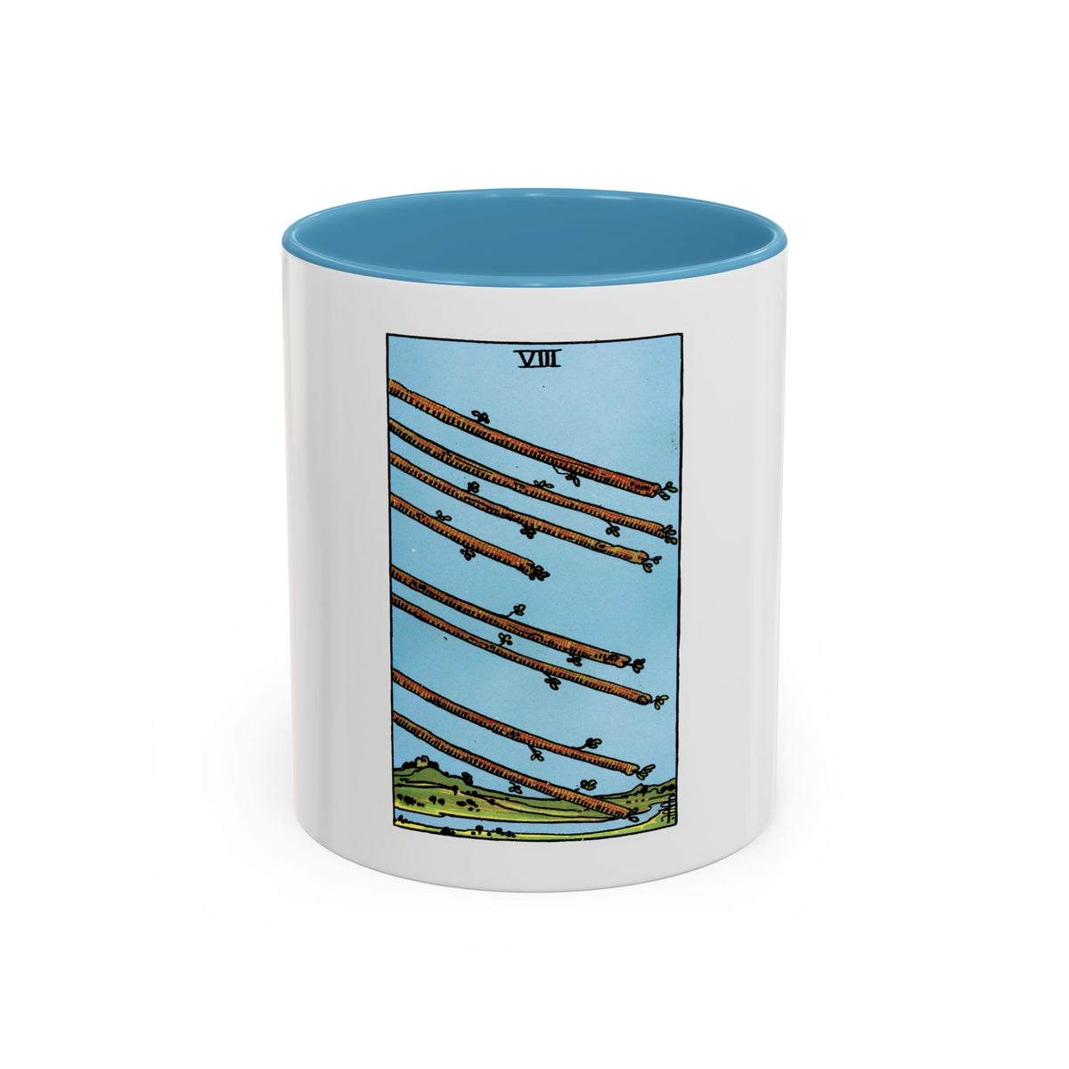 The 8 of Wands (Tarot Card) Accent Coffee Mug