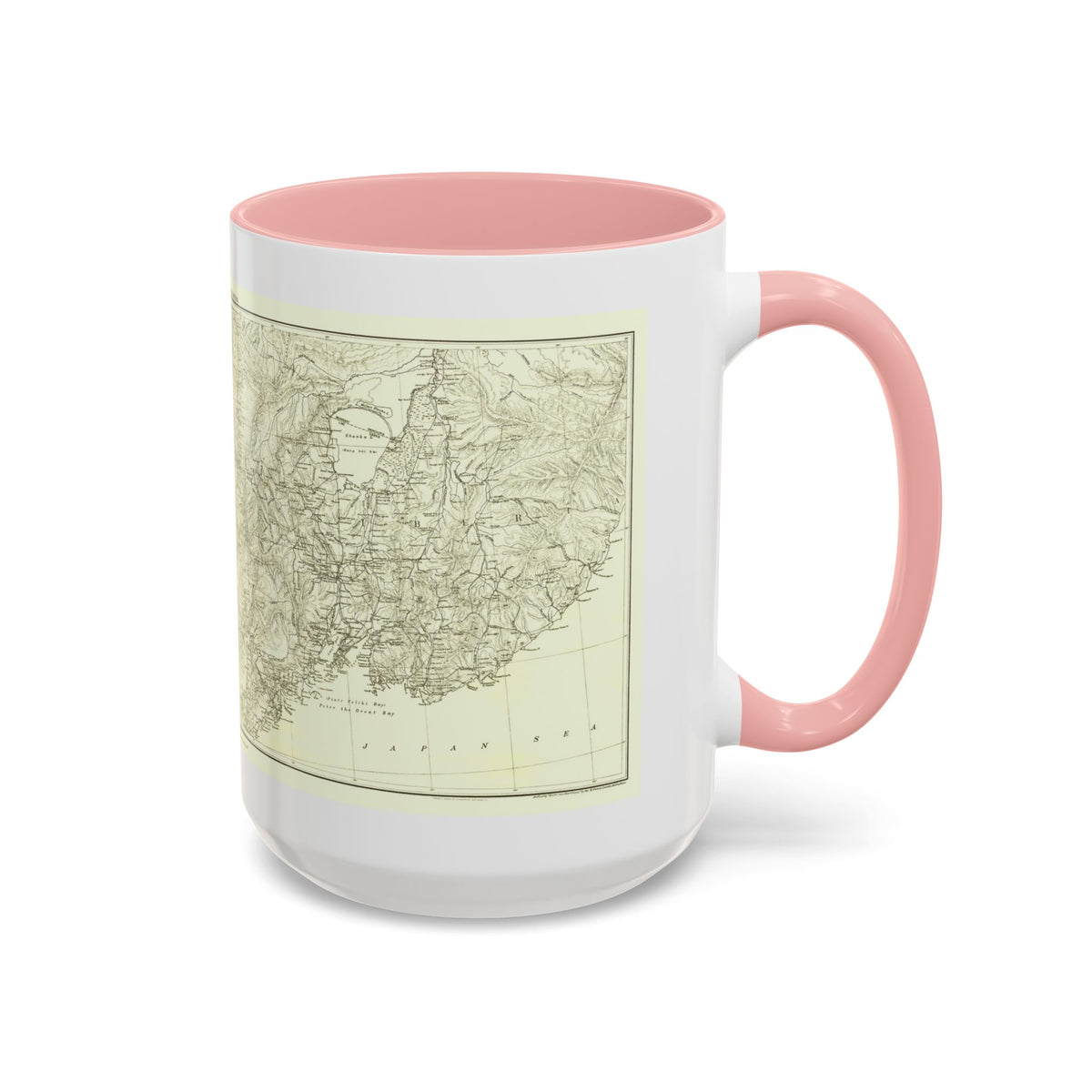 Asia - Kirin, Harbin, Vladivostok (1905) (Map) Accent Coffee Mug