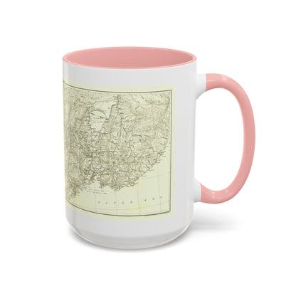 Asia - Kirin, Harbin, Vladivostok (1905) (Map) Accent Coffee Mug