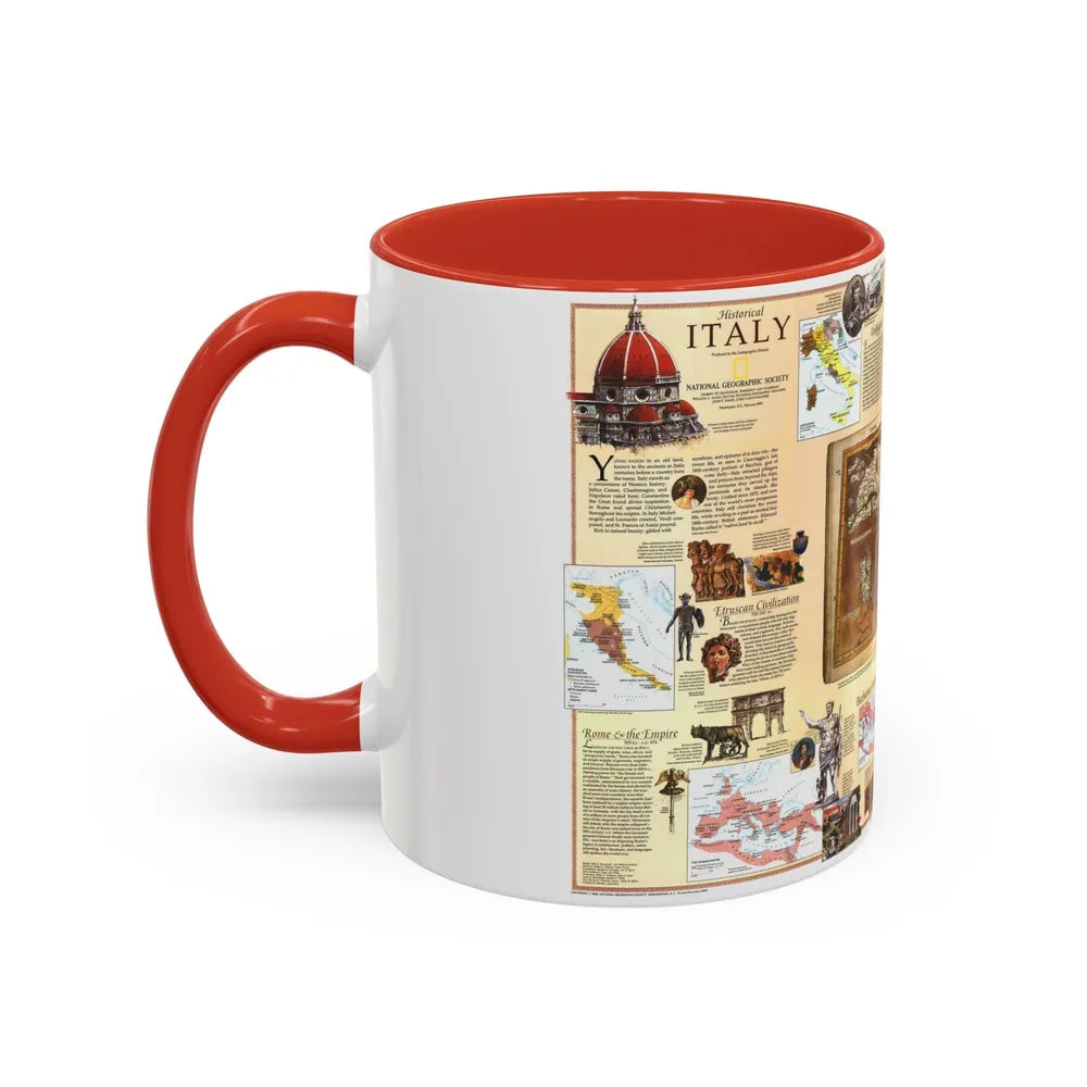 Italy - Historical (1995) (Map) Accent Coffee Mug-Go Mug Yourself