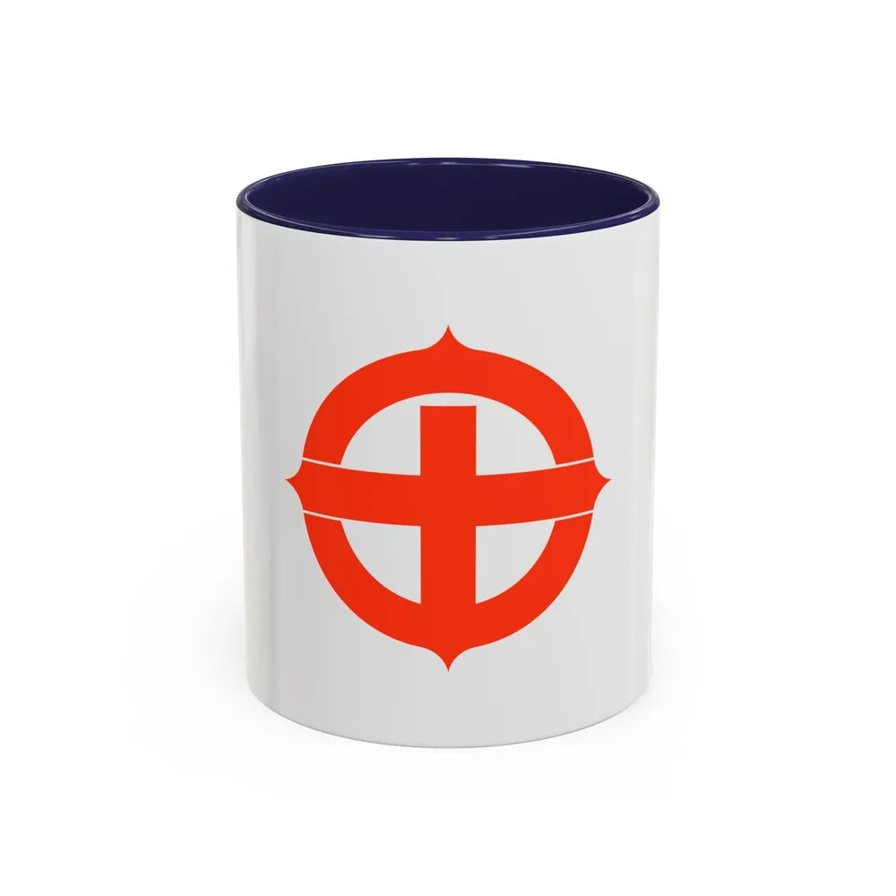 Flag of Hekinan Japan - Accent Coffee Mug-11oz-Navy-Go Mug Yourself