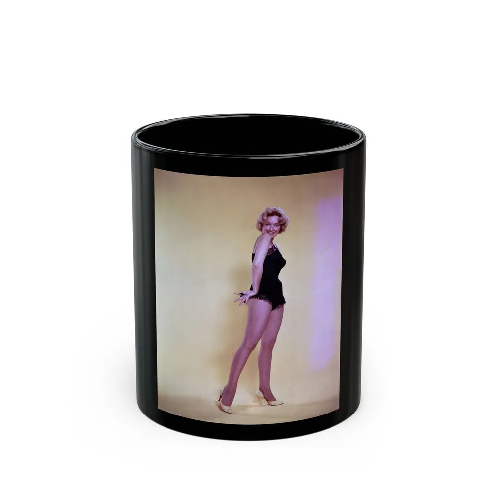 Karin Booth #06 (Vintage Female Icon) Black Coffee Mug-11oz-Go Mug Yourself