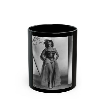 Dorothy Malone #04 (Vintage Female Icon) Black Coffee Mug-11oz-Go Mug Yourself