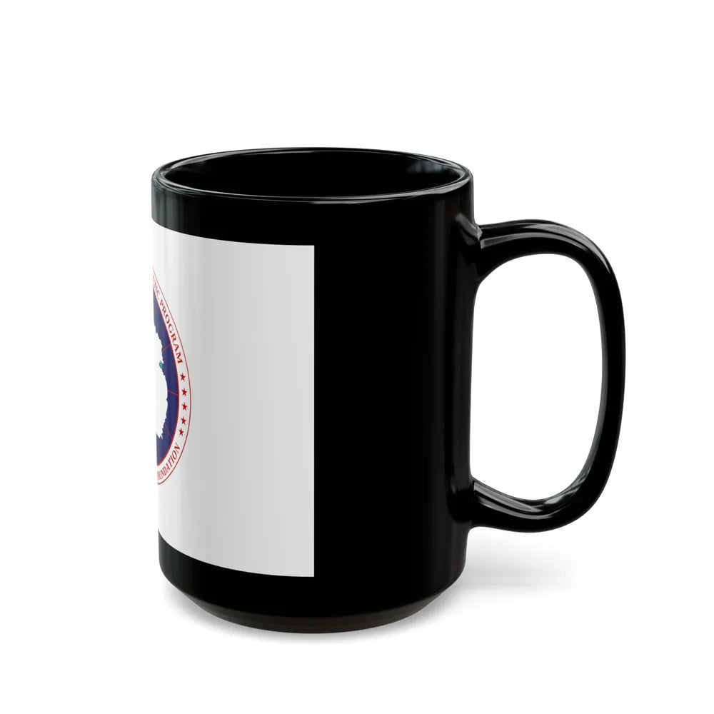 Flag of National Science Foundation Antarctic Program - Black Coffee Mug-Go Mug Yourself