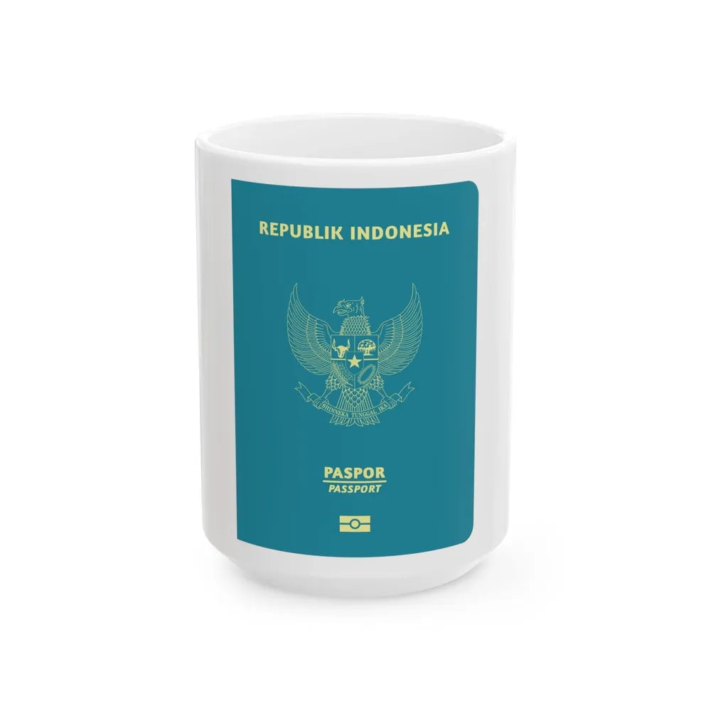 Indonesia Passport - White Coffee Mug-15oz-Go Mug Yourself