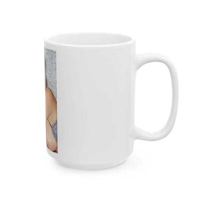 Linda Blair #190 - Topless (Vintage Female Icon) White Coffee Mug-Go Mug Yourself