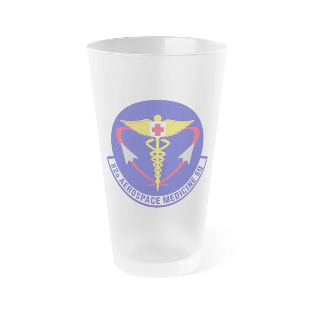 82d Aerospace Medicine Squadron (U.S. Air Force) Frosted Pint Glass 16oz-16oz-Frosted-Go Mug Yourself