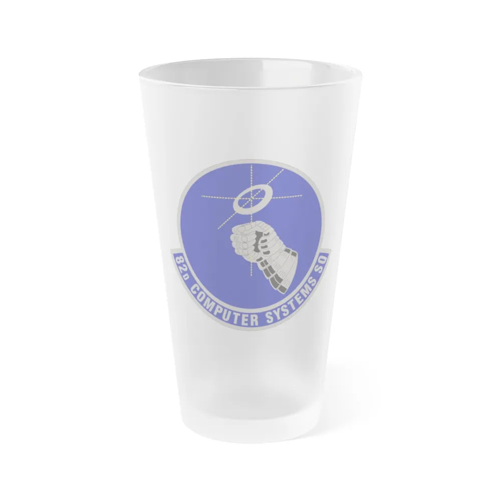 82d Computer Systems Squadron (U.S. Air Force) Frosted Pint Glass 16oz-16oz-Frosted-Go Mug Yourself