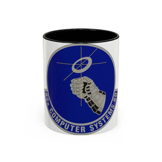 82d Computer Systems Squadron (U.S. Air Force) Accent Coffee Mug 11oz Black - Go Mug Yourself