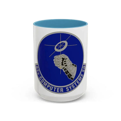 82d Computer Systems Squadron (U.S. Air Force) Accent Coffee Mug 15oz Light Blue - Go Mug Yourself