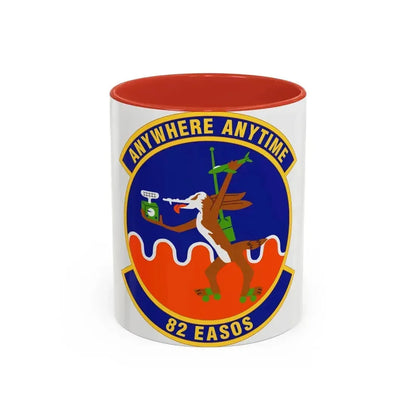 82d Expeditionary Air Support Operations Squadron (U.S. Air Force) Accent Coffee Mug 11oz Red - Go Mug Yourself