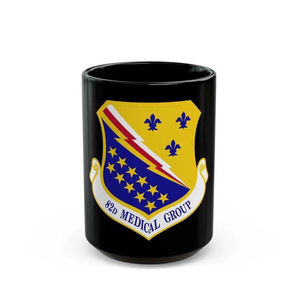 82d Medical Group (U.S. Air Force) Black Coffee Mug-15oz-Go Mug Yourself