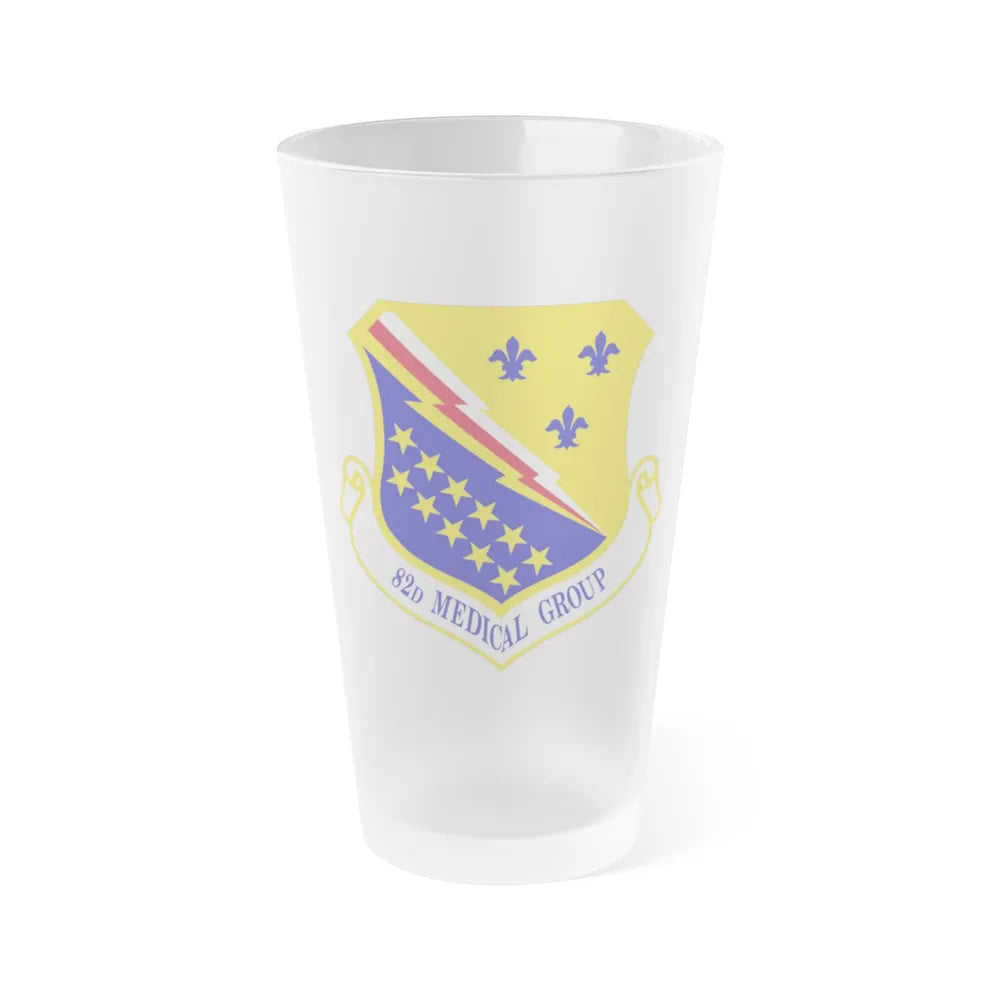 82d Medical Group (U.S. Air Force) Frosted Pint Glass 16oz-16oz-Frosted-Go Mug Yourself