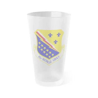 82d Medical Group (U.S. Air Force) Frosted Pint Glass 16oz 16oz Frosted - Go Mug Yourself