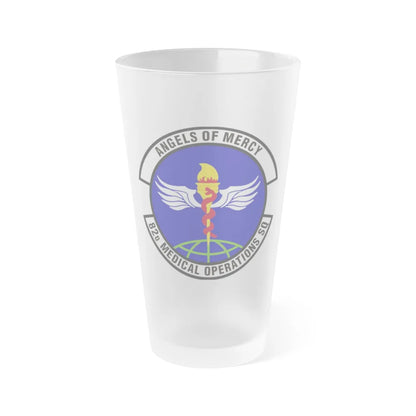 82d Medical Operations Squadron (U.S. Air Force) Frosted Pint Glass 16oz-16oz-Frosted-Go Mug Yourself