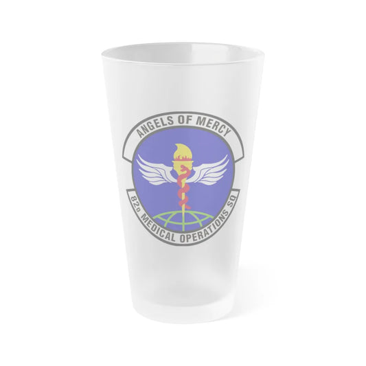 82d Medical Operations Squadron (U.S. Air Force) Frosted Pint Glass 16oz-16oz-Frosted-Go Mug Yourself