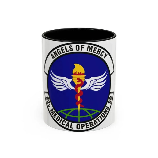 82d Medical Operations Squadron (U.S. Air Force) Accent Coffee Mug 11oz Black - Go Mug Yourself