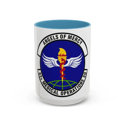 82d Medical Operations Squadron (U.S. Air Force) Accent Coffee Mug 15oz Light Blue - Go Mug Yourself