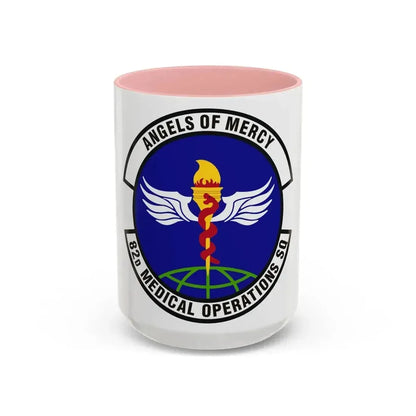82d Medical Operations Squadron (U.S. Air Force) Accent Coffee Mug 15oz Pink - Go Mug Yourself
