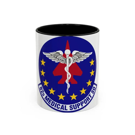 82d Medical Support Squadron (U.S. Air Force) Accent Coffee Mug 11oz Black - Go Mug Yourself