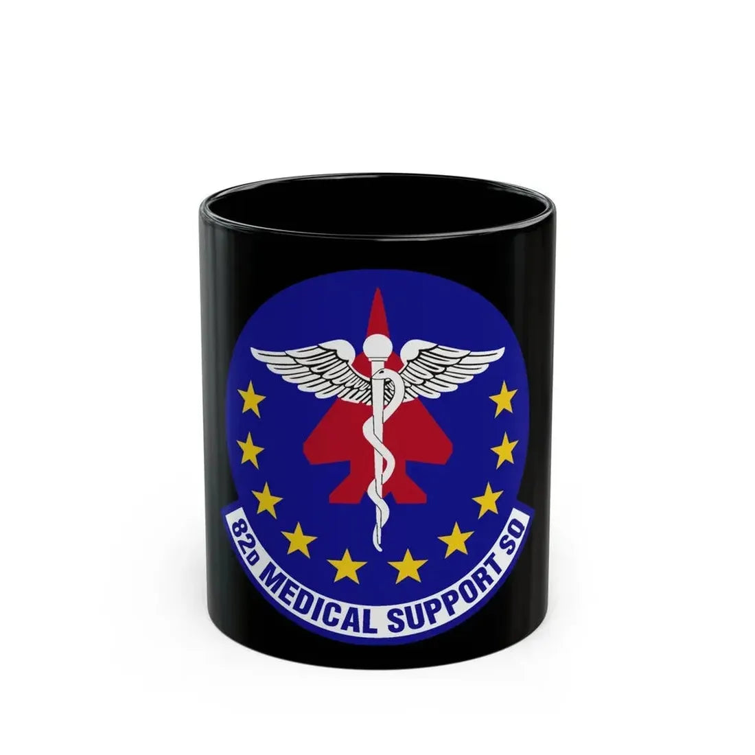 82d Medical Support Squadron (U.S. Air Force) Black Coffee Mug 11oz - Go Mug Yourself