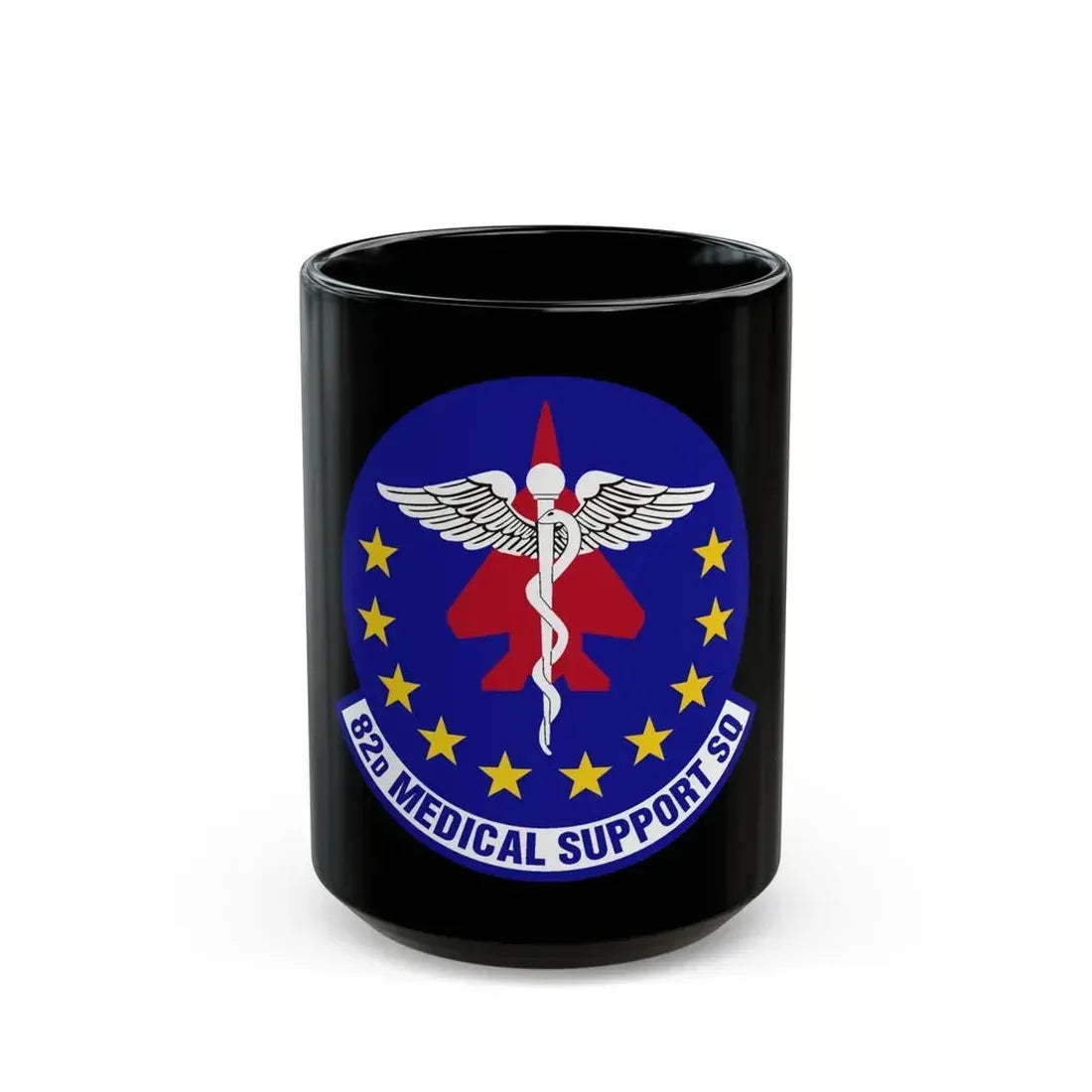 82d Medical Support Squadron (U.S. Air Force) Black Coffee Mug 15oz - Go Mug Yourself