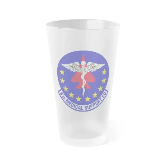 82d Medical Support Squadron (U.S. Air Force) Frosted Pint Glass 16oz 16oz Frosted - Go Mug Yourself