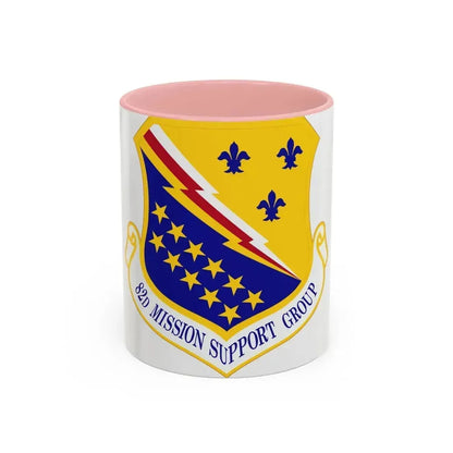 82d Mission Support Group (U.S. Air Force) Accent Coffee Mug 11oz Pink - Go Mug Yourself