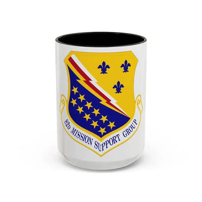 82d Mission Support Group (U.S. Air Force) Accent Coffee Mug 15oz Black - Go Mug Yourself