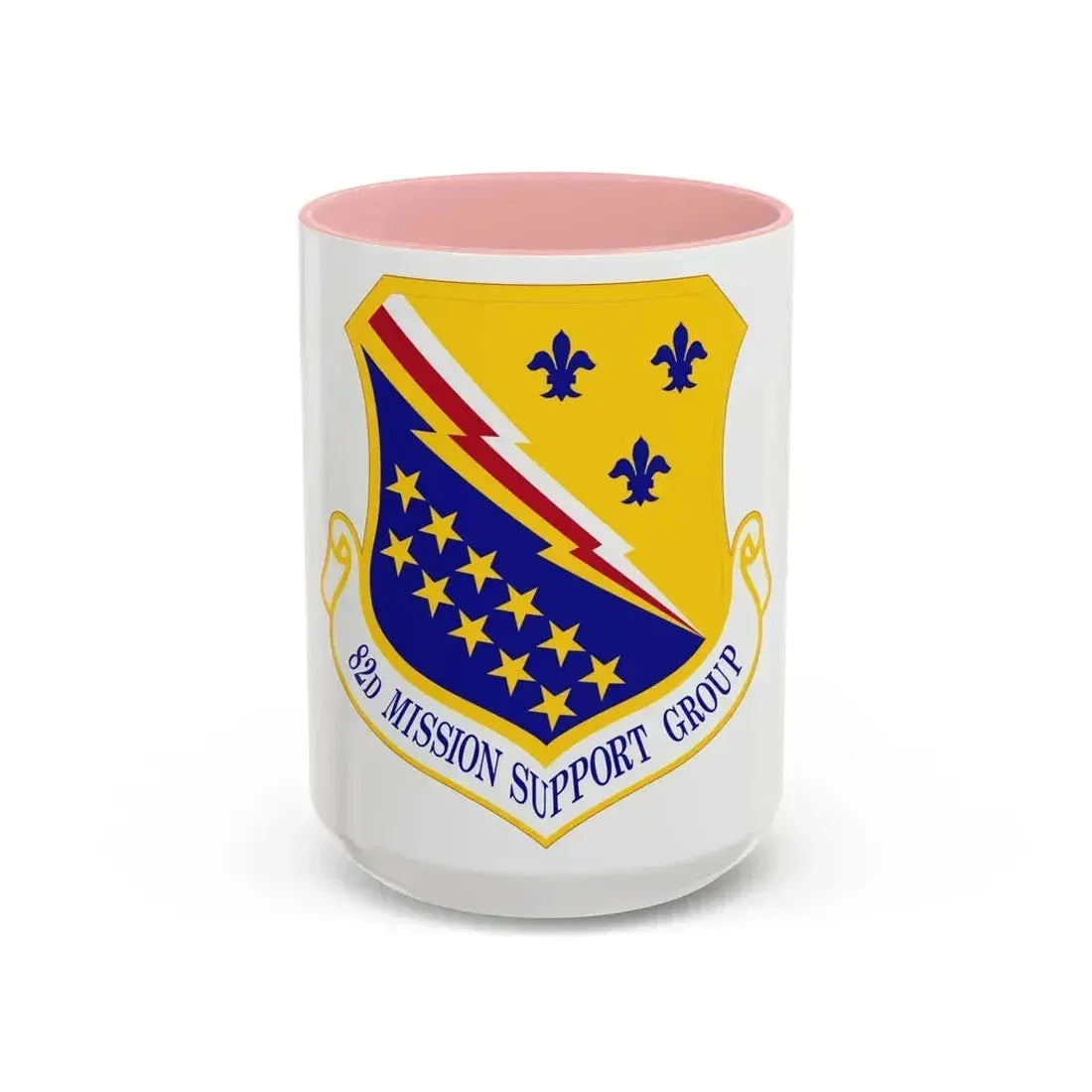 82d Mission Support Group (U.S. Air Force) Accent Coffee Mug 15oz Pink - Go Mug Yourself