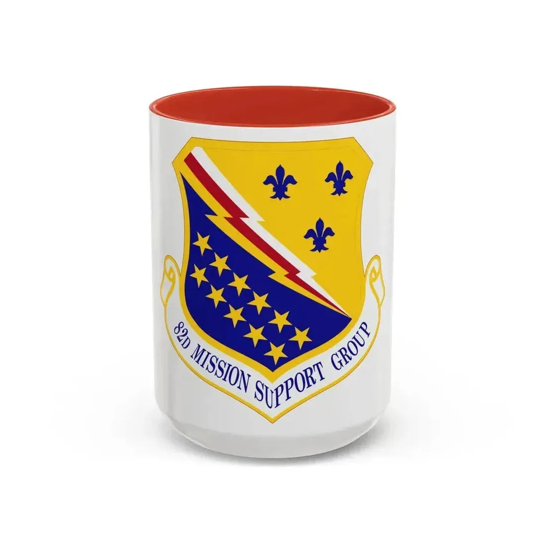 82d Mission Support Group (U.S. Air Force) Accent Coffee Mug 15oz Red - Go Mug Yourself