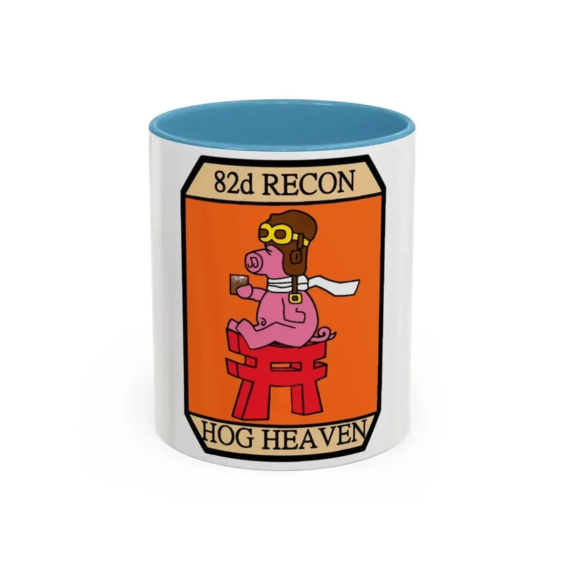 82D RECON Friday Patch (U.S. Air Force) Accent Coffee Mug 11oz Light Blue - Go Mug Yourself