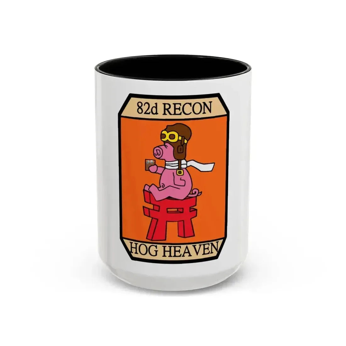 82D RECON Friday Patch (U.S. Air Force) Accent Coffee Mug 15oz Black - Go Mug Yourself