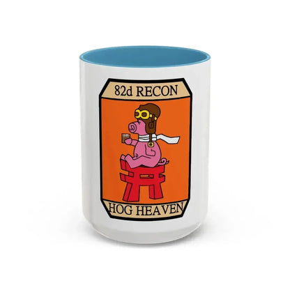 82D RECON Friday Patch (U.S. Air Force) Accent Coffee Mug 15oz Light Blue - Go Mug Yourself