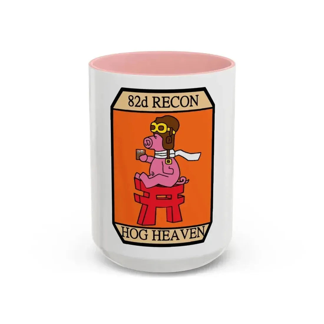 82D RECON Friday Patch (U.S. Air Force) Accent Coffee Mug 15oz Pink - Go Mug Yourself
