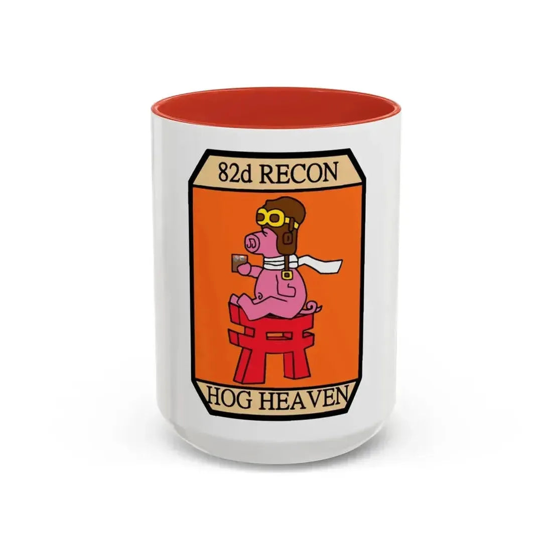82D RECON Friday Patch (U.S. Air Force) Accent Coffee Mug 15oz Red - Go Mug Yourself