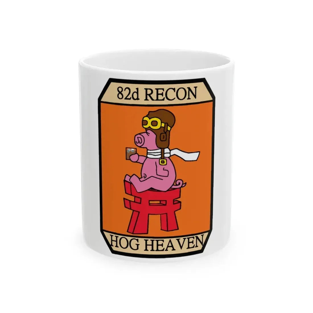 82D RECON Friday Patch (U.S. Air Force) White Coffee Mug 11oz - Go Mug Yourself