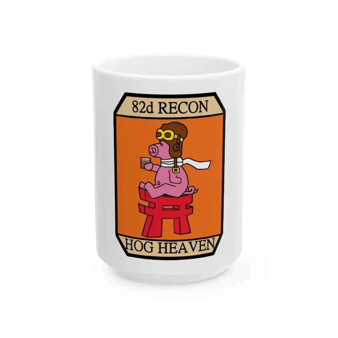 82D RECON Friday Patch (U.S. Air Force) White Coffee Mug 15oz - Go Mug Yourself
