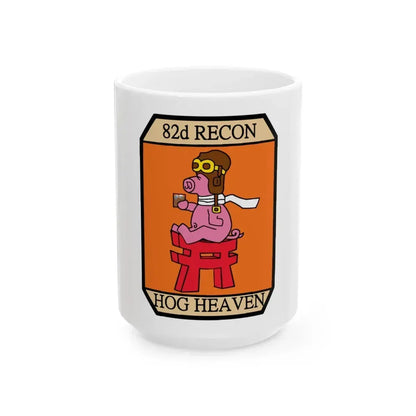 82D RECON Friday Patch (U.S. Air Force) White Coffee Mug 15oz - Go Mug Yourself